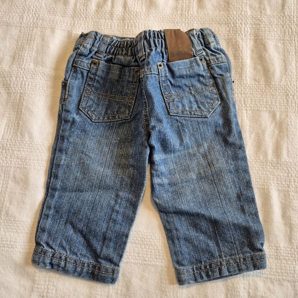 Timberland boys size 6-9 months elastic waist jeans, vguc - Picture 2 of 5